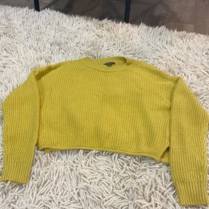 Yellow cropped sweater